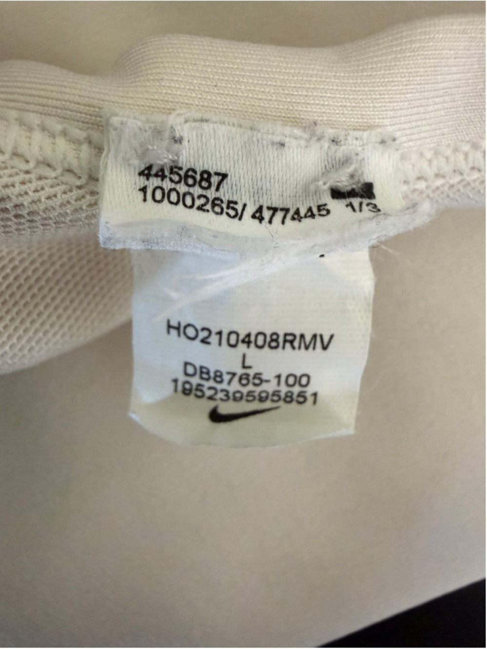 Nike Dri-FIT Indy Light-Support Padded Longline Sports Bra White Large - Picture 4 of 5